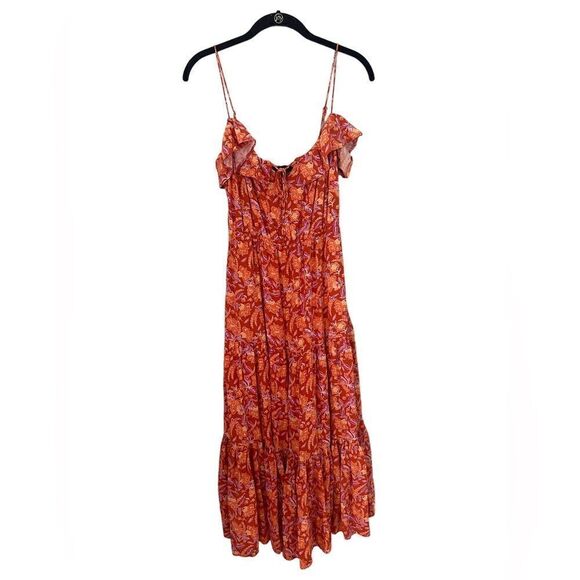 J.Crew Tiered maxi dress in painted block print XS - Picture 1 of 9